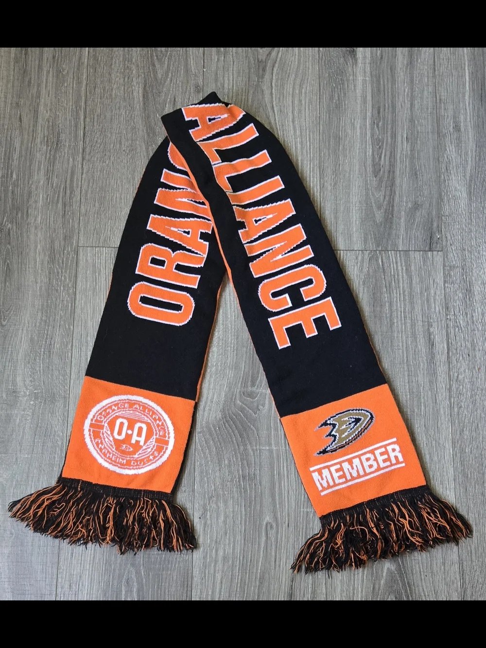 Anaheim Ducks Orange & Black Fan Scarf - 2018-19 Season